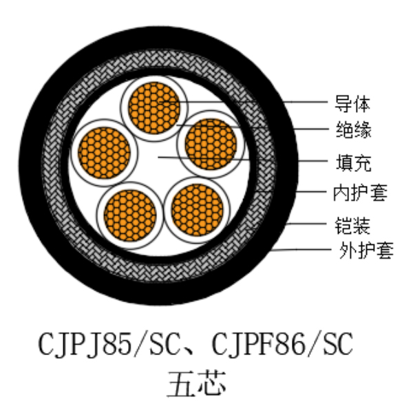 铜芯交联聚乙烯绝缘低烟无卤船用电力电缆-CJPJ85/SC-0.6/1kV、CJPF86/SC-0.6/1kV